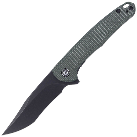 CIVIVI Mini Sandbar Green Micarta, Black Stonewashed by Eric Ochs (C20011-3)