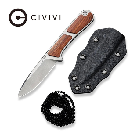 Civivi Mini Elementum Fixed Guibourtia Wood, Satin Nitro-V (C23010-4)