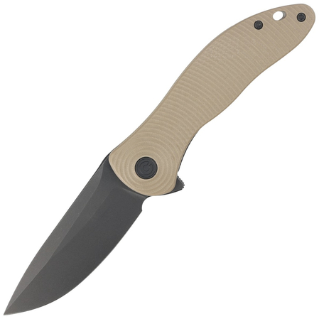 Civivi Synergy3 Tan G10, Black Stonewashed Nitro-V by Jim O'Young (C20075D-2)