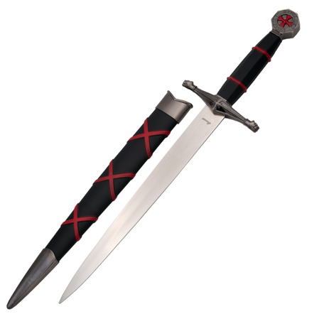 Decor Habitat Templar Dagger Black/Red ABS, Satin (10762)