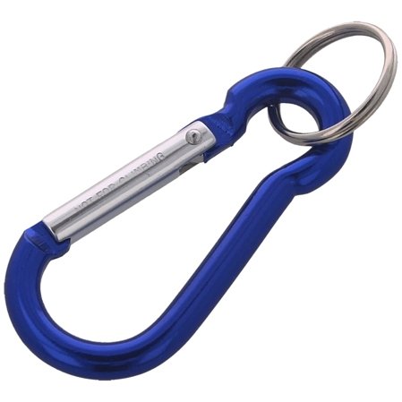 FOX 7 Aluminium Spring Clip Hook Carabiner, Blue