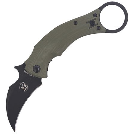 FOX Black Bird Folding Knife by Bastinelli / Black Blade (FX-591 OD)