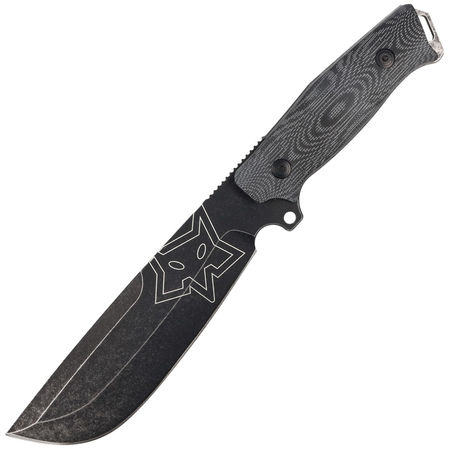 FOX Native Sandblasted Black Micarta, Black Idroglider Stone Washed D2 by Andrea Todesco (FX-611)