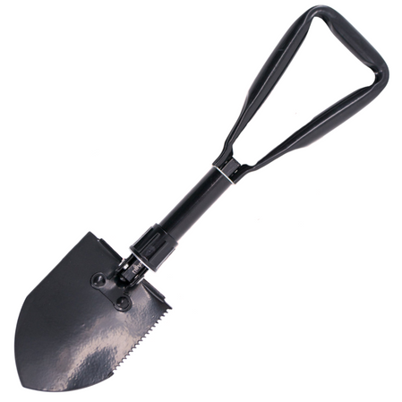 Folding Shovel with Saw Third Decor Habitat Black Aluminum, Black 420 (M9807)