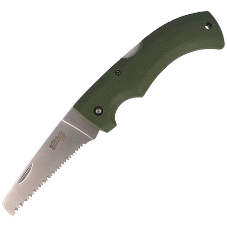 Folding saw Herbertz Solingen Olive Elastomer, Satin Finish 125mm (55003)