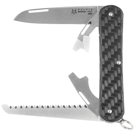 Fox Vulpis S4 Carbon Fiber 3K, Polished M390 Pocket Knife (FX-VP130-S4 CF)