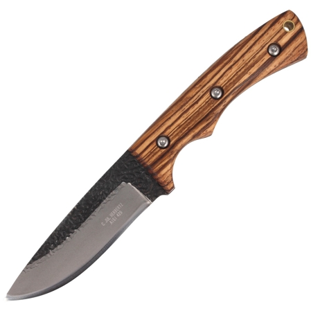 Herbertz CJH Zebra Wood Knife, Satin/Forged 420 (104210)