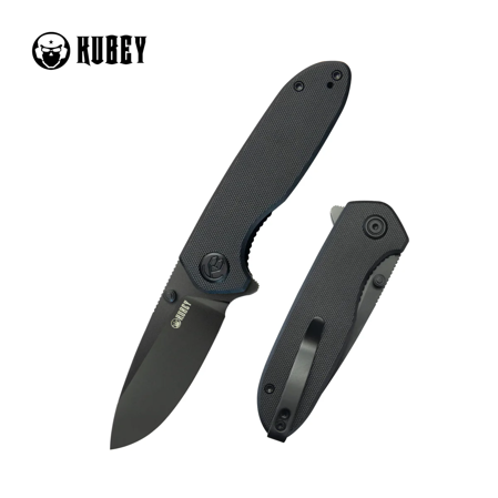 Kubey Belus Knife Black G10, Blackwashed AUS-10 (KU342E)