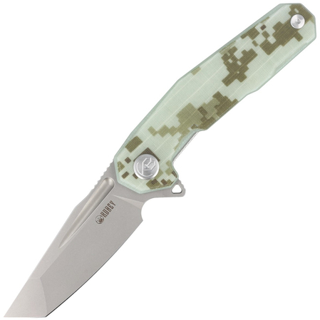 Kubey Carve Knife Digital Camo G10, Bead Blasted AUS-10 (KB237H)