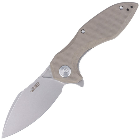 Kubey Knife Noble, Tan G10, Bead Blasted D2 (KU236C)