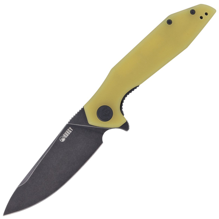 Kubey Knife Nova Yellow G10, Black Stonewashed D2 (KU117C)