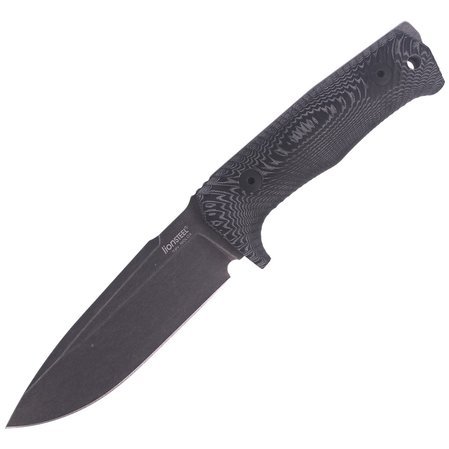 LionSteel Tactical Knife Black Micarta, PVD / Stone Washed Niolox by Molletta (T5B MI)