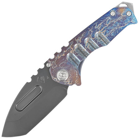 Medford Praetorian Genesis T Tanto, Flamed Handle, Std HW/Clip, NP3 Breaker, DLC S45VN by Greg Medford (MK0294PT-03A2-TSCS-BN)