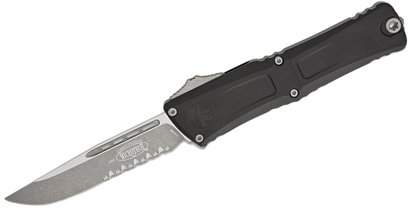 Microtech Combat Troodon S/E Gen III OTF Knife Black Aluminium, Apocalyptic P/S M390MK by Tony Marfione (1143-11AP)