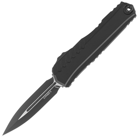 Microtech OTF Cypher II D/E Black Aluminium, Black M390MK by Deryk Munroe and Tony Marfione (1242-1T)