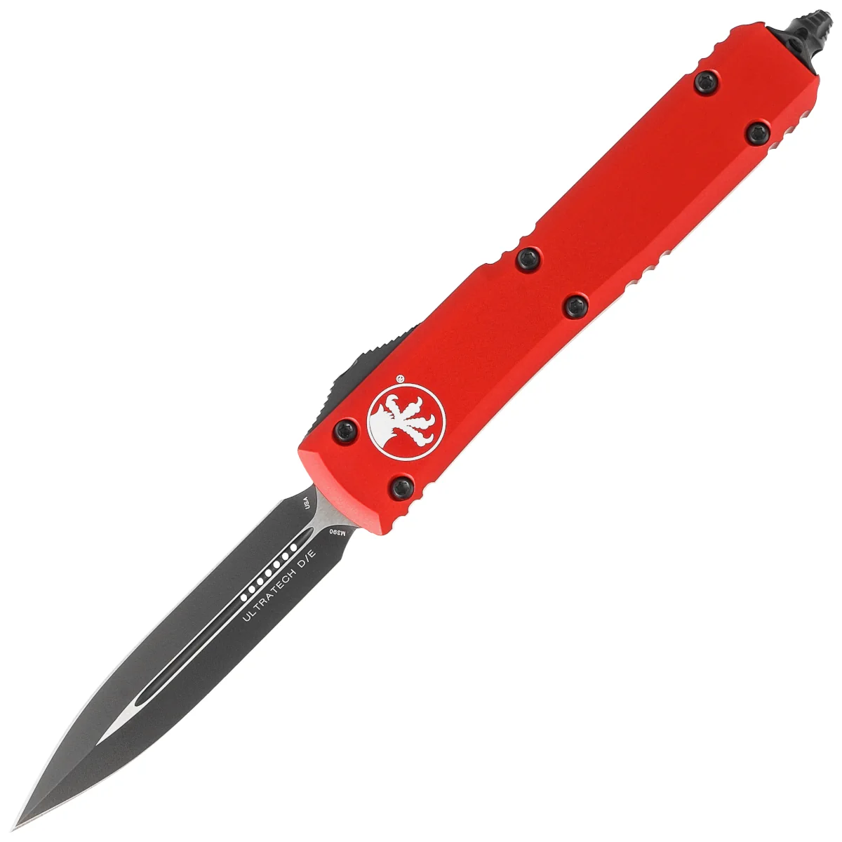 Microtech OTF Ultratech D/E Red Aluminium, Black M390 by Tony Marfione (122-1RD)