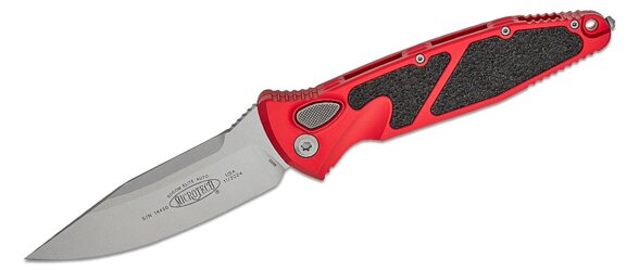 Microtech Socom Elite Auto S/E Red Aluminum/3M, Stonewashed M390 by Tony Marfione Switchblade (160A-10RD)