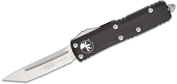 Microtech UTX-85 T/E Black Aluminum, Stonewashed P/S M390 (233-11)