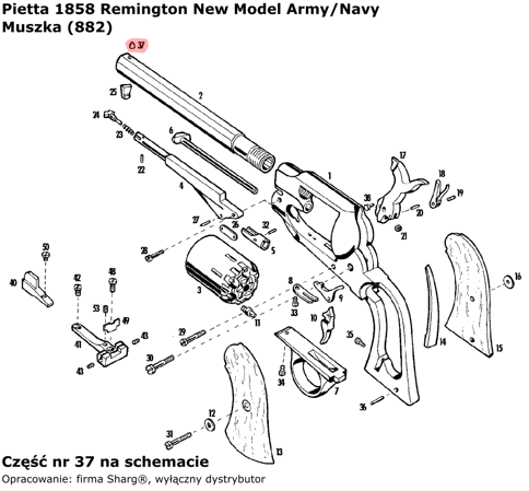 Pietta 1858 Remington New Model Army Sight (882)