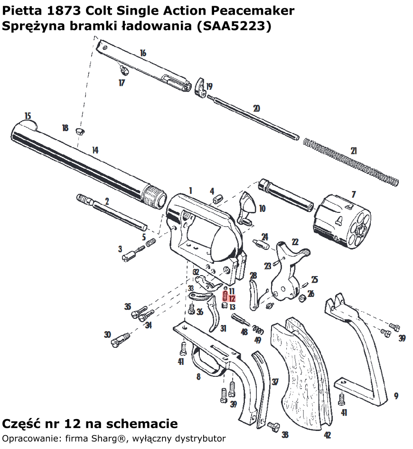 Pietta 1873 SA Peacemaker Gate Spring (SAA5223)