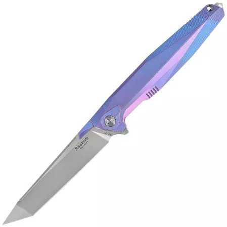 RikeKnife Framelock Blue Titanium, Bead Blast/Satin M390 (RK1707T-B)