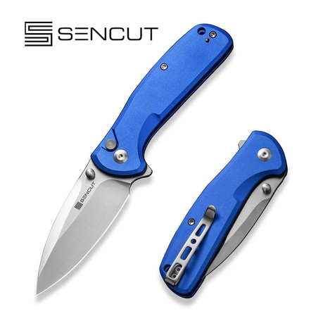 Sencut ArcBlast Bright Blue Aluminium, Satin 9Cr18MoV Knife (S22043B-3)