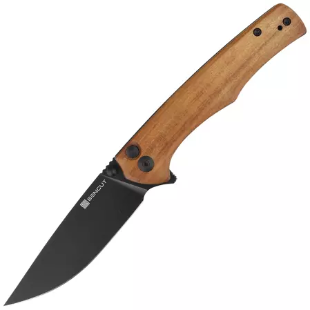 Sencut Crowley Guibourtia Wood, Black Stonewashed D2 knife (S21012-5)