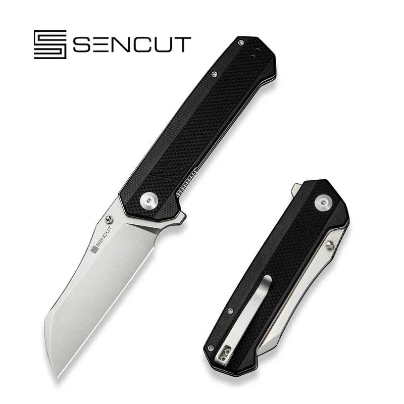 Sencut Draxor Black G10 Knife, Satin 9Cr18MoV (S24035-1)