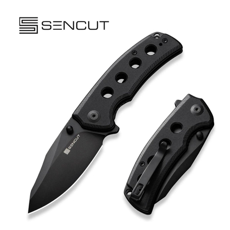 Sencut Excalis Black G10, Black 9Cr18MoV Knife (S23068-1)