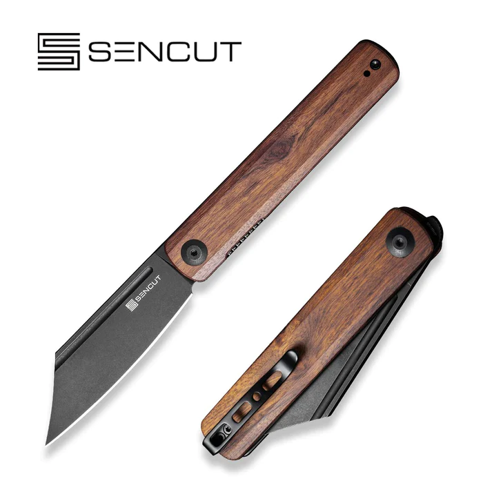 Sencut Knife Bronte Guibourtia Wood, Black Stonewashed 9Cr18MoV (SA08E)