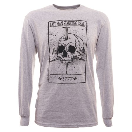 Shirt LMS Gear Death Card Skull Long Sleeve, Grey 2XL