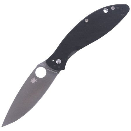 Spyderco Astute G-10 Black Plain knife (C252GP)