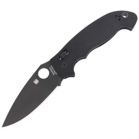 Spyderco Manix 2 XL G-10 Black Blade PlainEdge Knife (C95GPBBK2)