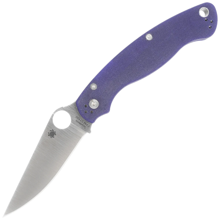 Spyderco Military 2 Dark Blue G10, Satin CPM S110V Plain by Sal, Eric Glesser Knife (C36GPDBL2)