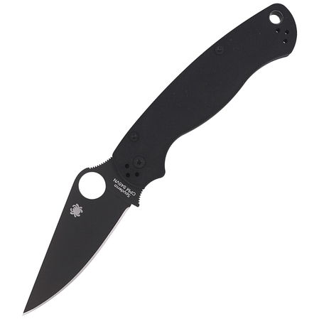 Spyderco Para Military 2 G-10 Black / Black Blade Knife (C81GPBK2)