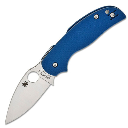 Spyderco Sage 5 Cobalt Blue G10 Knife, Satin CPM SPY27 by Sal Glesser (C123GPCBL)