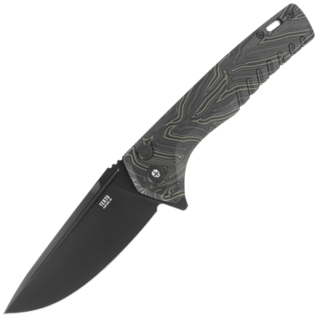 Tekto F3 Charlie Knife Damascus G10, Black HW, Black D2