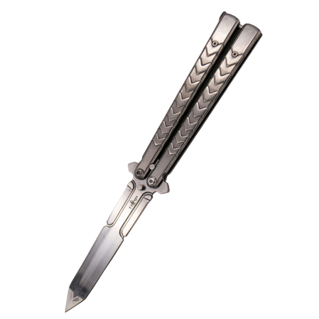 Third Decor Habitat Balisong Bronze Stainless Steel, Chrome 420 Butterfly Knife (K2813-1)