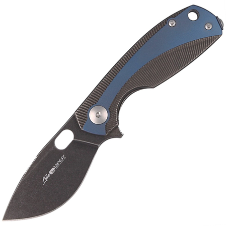 Viper Lille DSW/Blue Titanium, Dark Stonewashed M390 by Jesper Voxnæs Knife (V5963TIBL)