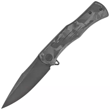 WE Knife Primoris Marble Carbon Fiber / Black Ti, Black Stonewashed (20047B-1)