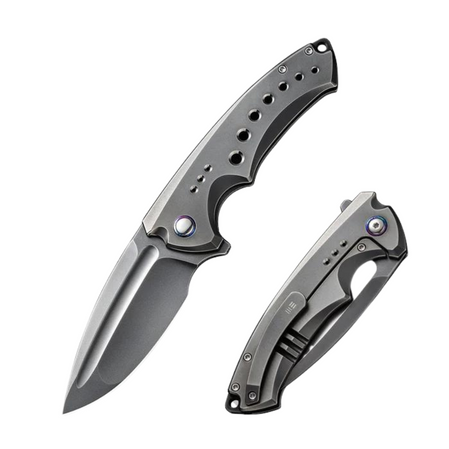 WeKnife Nexusia LE No 051/158 Gray Titanium, Polished Gray CPM 20CV (WE22044-6)