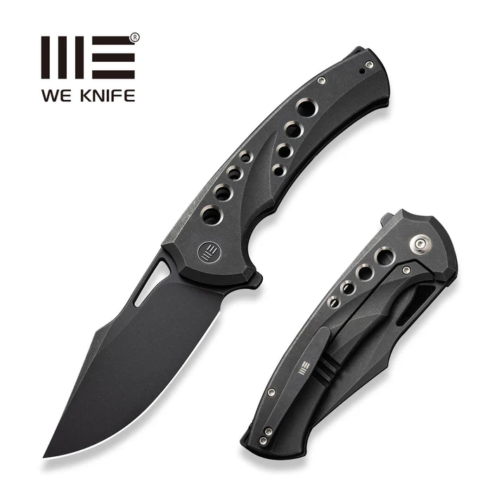 WeKnife Swiftfin Black Titanium, Black Stonewashed CPM 20CV (WE23051-1)