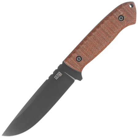 Za-Pas Ultra Outdoor Brown Toxic Micarta, Black Cerakote NMV Knife