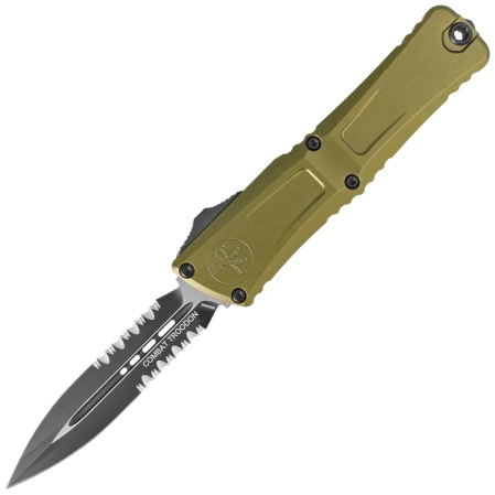 Microtech Combat Troodon D/E Gen III OTF Knife OD Green Aluminum, Black P/S M390MK by Tony Marfione (1142-2OD)