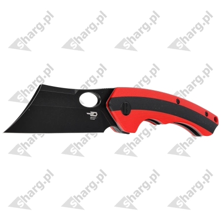 Nóż składany Bestech Skirmish Red / Black G10, Black Stonewashed D2 (BG44D)