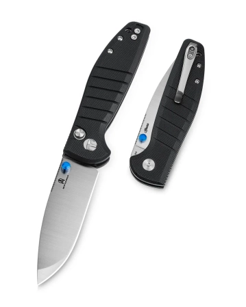 Bestechman Goodboy Jr. Knife Black G10, Satin/Stonewashed D2 by Keanu Alfaro (BMK10A)