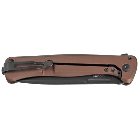 LionSteel Skinny Knife Earth Aluminum/Natural Canvas Micarta, Old Black MagnaCut by Molletta (SK01A EB)
