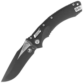 Microtech Amphibian Ram-Lok S/E Knife Black Fluted Aluminum, Black M390MK by Tony Marfione (137RL-1FL)