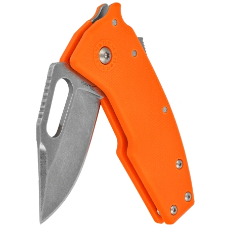 Demko Nano-Shark CP Knife Orange GRN, Stonewashed AUS10A by Andrew Demko (NANO-10A-Orange GRN-CP)