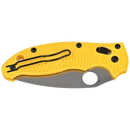 Nóż składany Spyderco Manix 2 Lightweight Salt Yellow FRN, Satin MagnaCut by Eric Glesser (C101PYL2)